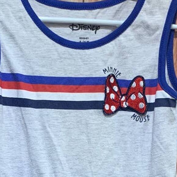 Lot of 2 Medium 6X Disney Minnie Mouse Oci Cotton Blend Glitter Summer Dresses - Picture 6 of 8